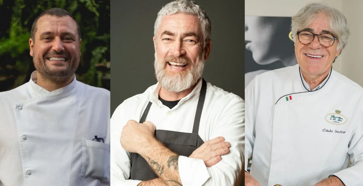 Pier Paolo Picchi, Alex Atala e Claudio Savitar